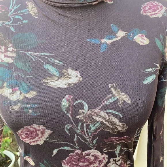 GANNI gorgeous silk blended sheer floral blouse sold at Neiman’s - Picture 5 of 16